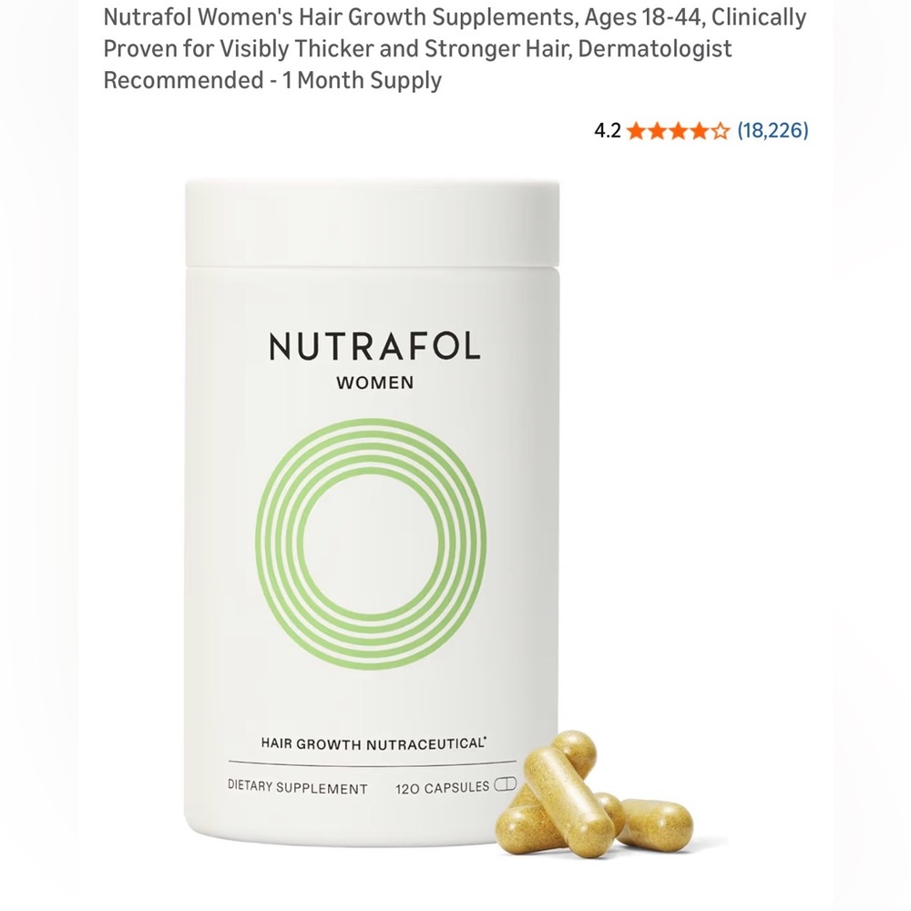 Nutrafol Women's Hair Growth Nutraceutical - 120 Capsules